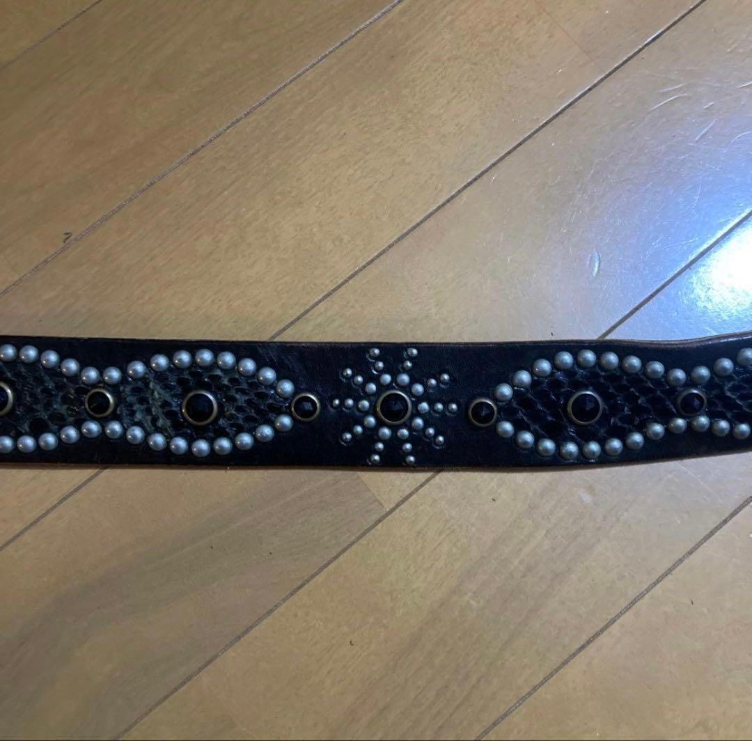 HTCピーナッツオーバーレイベルト・ブラックレザー・32 クロコ