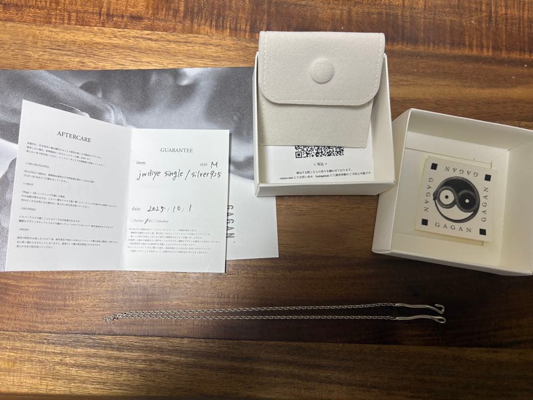 GAGAN jwdiye single シルバーネックレス　size M