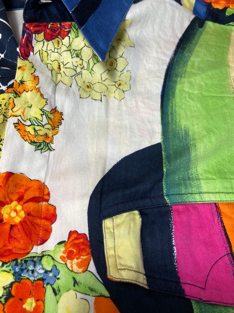 激レア！ジャンニ・ヴェルサーチシャツ　コットンツイル地　サイズ50 胸ポケット付