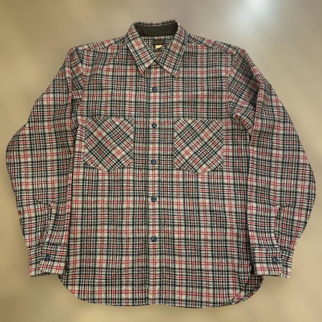 At last&co ウールチェックシャツカバーオール アットラストホースハイド