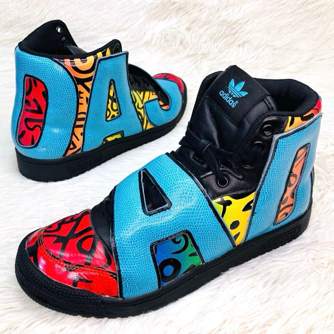 【希少モデル】25㌢ジェレミー・スコット×アディダス　レターズ　トロピカルカラー