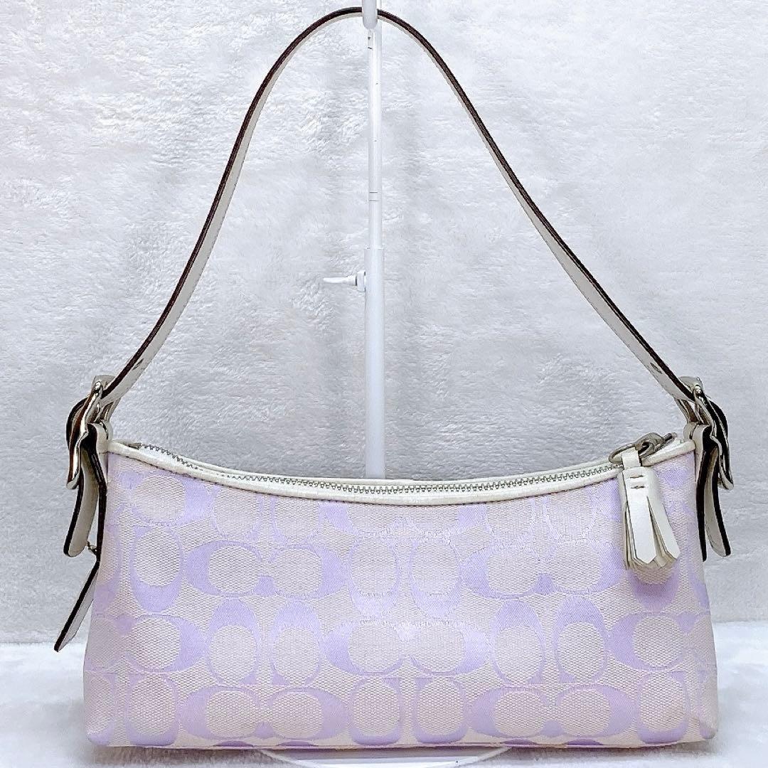 バッグ Coach Baguette Hampton Semi Demi Purple